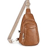 Crossbody Bags for Women Anti Theft Small Sling Handbag with Zipper Lock Vegan Leather RFID Blocking Chest Pure
