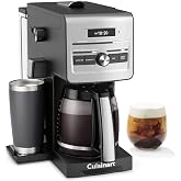 Cuisinart 3-in-1 Coffee Maker, 12 Cup Programmable, Hot &amp; Iced, Stainless | Single-serve pod compatible, Hot and iced brew modes, Milk frother, 62 oz removable reservoir, Reusable gold-tone filter