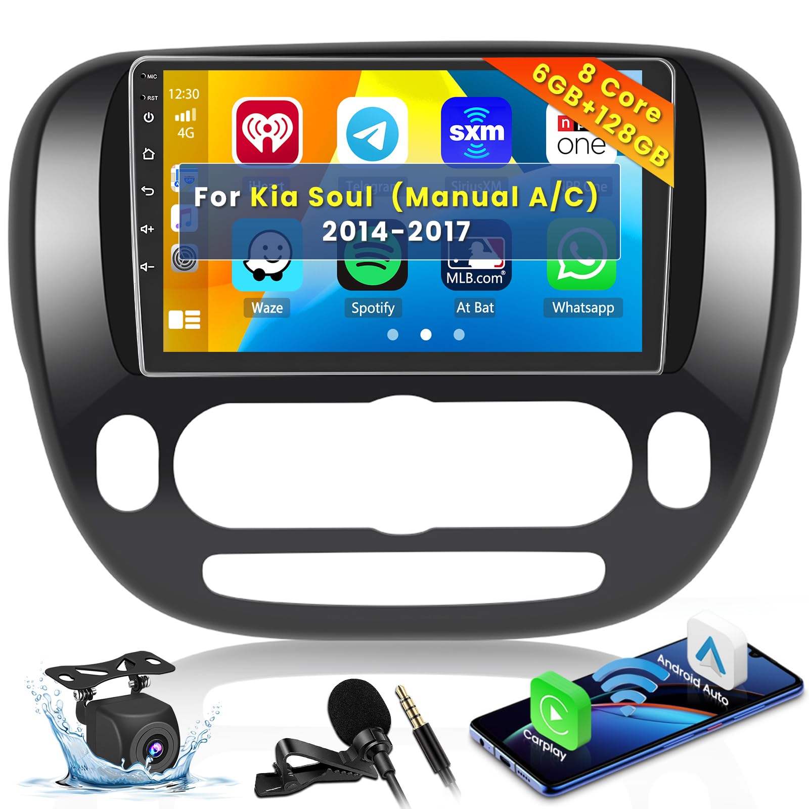 Photo 1 of *****************MISSING THE CAMERA*************
Roinvou [8 Core 6G+128G] for Kia Soul 2014-2017 (Manual A/C) Android Radio with Wireless Carplay Android Auto, 9 Inch IPS Touch Screen Car Stereo, Bluetooth 5.0, 32 EQ, GPS, WiFi, 59UI, Backup Camera