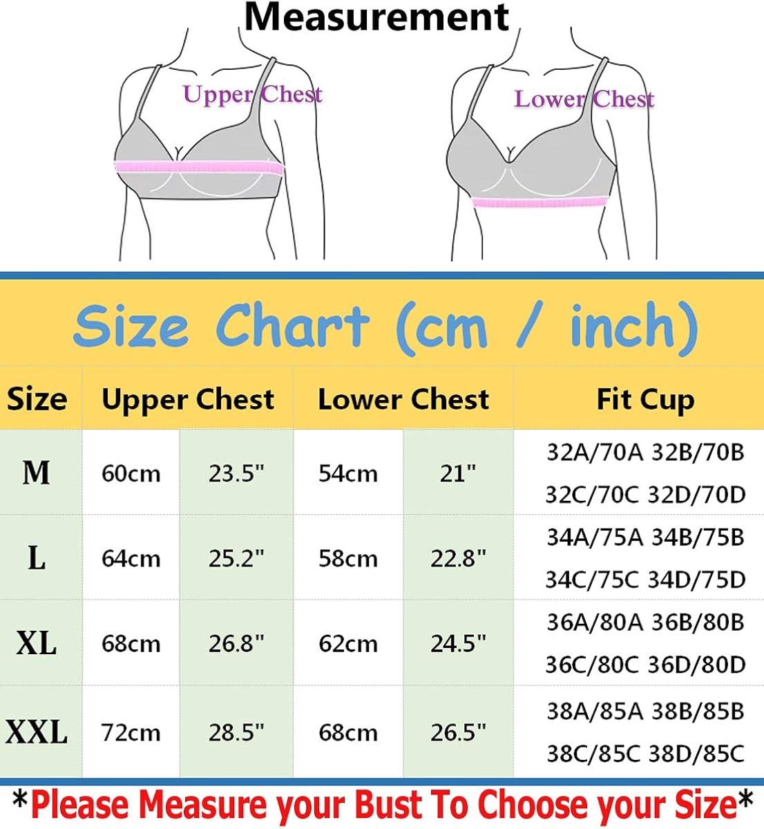 36a bra size in cm