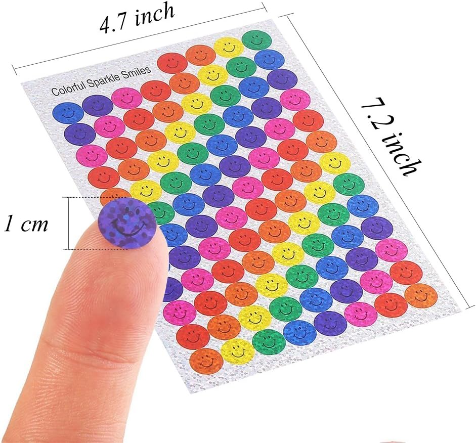 600 Pieces Sparkly Smiles Stickers Teacher&Parent Reward Stickers Chidren's Day, AR107S1P1Q - Image 4