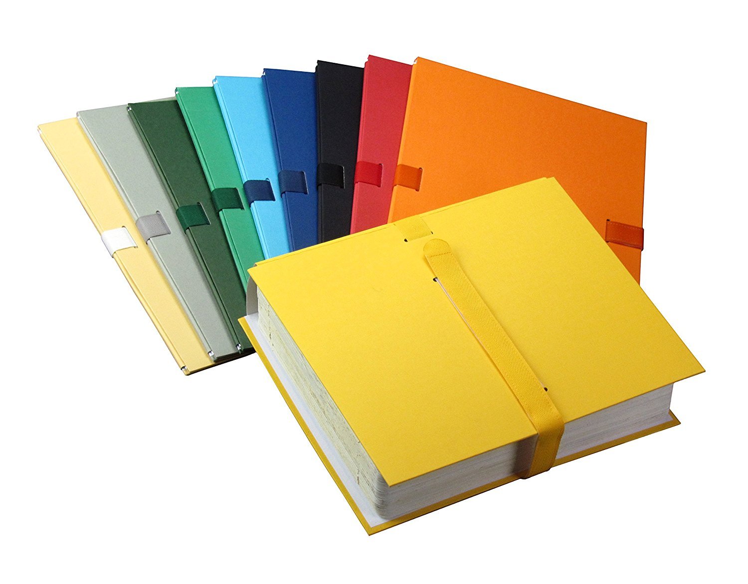 Elba - Pack of 10 Folders with Extendable Adjustable Strap and Velcro Closure - 24 x 32cm 24 x 32 Assorted Colours