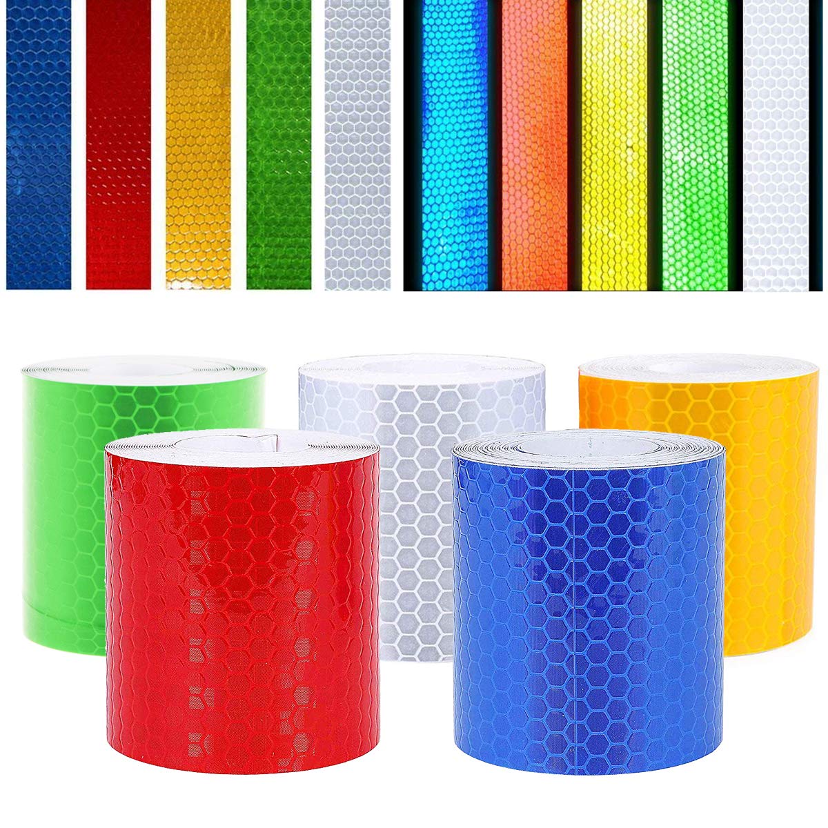 Reflectors Automotive 5 Colors 5cm x 3m Waterproof Safety Warning Tape