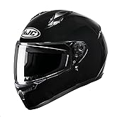HJC C10 Solid Full Face Motorcycle Helmet (Black, Medium)