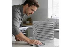 10PCS Wire Dishwashing Cloth, Wire Dishcloth Non Scratch, Microfiber Cleaning Cloth with Mesh,Double Layer Steel Mesh Cloth, 