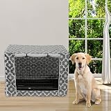 Pethiy Dog Crate Cover 42 Inch Universal Fit Durable Polyester Gray view 4