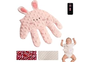 RYGRZJ Baby Soothing Palm Hand, Baby Patter for Sleep, Baby Startle Prevention Palm, Electric Infants Sleep Aid Hand Glove, Cute Baby Soothing Palm for Patting and Soothing Baby (Rabbit)