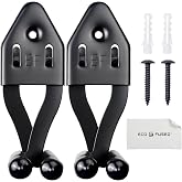 Eco-Fused 2x Vertical Sword Mount - Dagger Display Wall Hanger - Adjustable Multifunctional Mount - Stainless Steel Wall Rack for Axe, Daggers, Knives (Black)