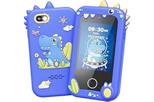 UCIDCI Kids Smart Phone Toys for Girls Toddler Phone Toys with Learning Games, Christmas, Birthday Gifts for 3 4 5 6 7 Year Old Boys Blue