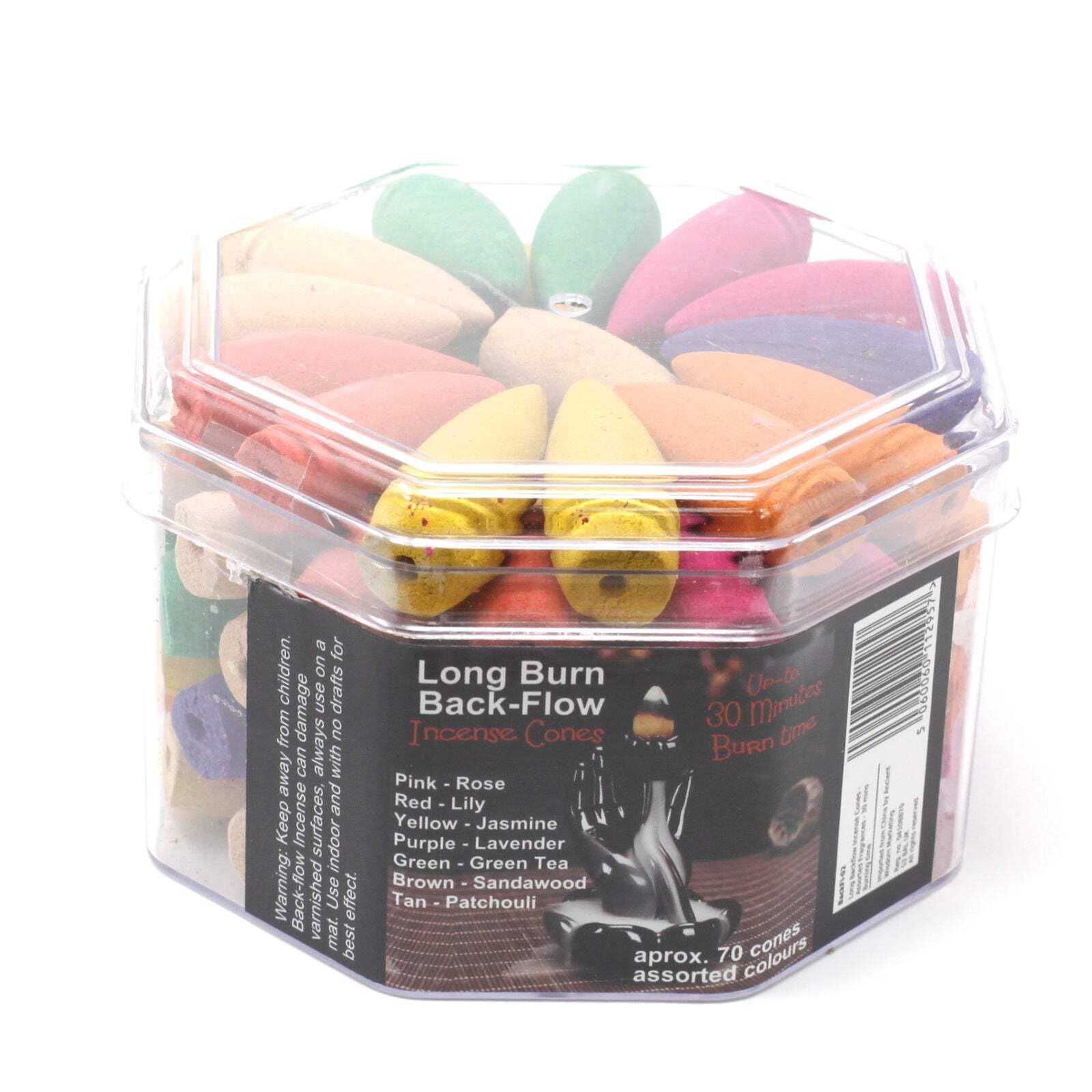 Ancient Wisdom Long Backflow Incense Cones - Assorted Fragrances - 30 mins Burning time