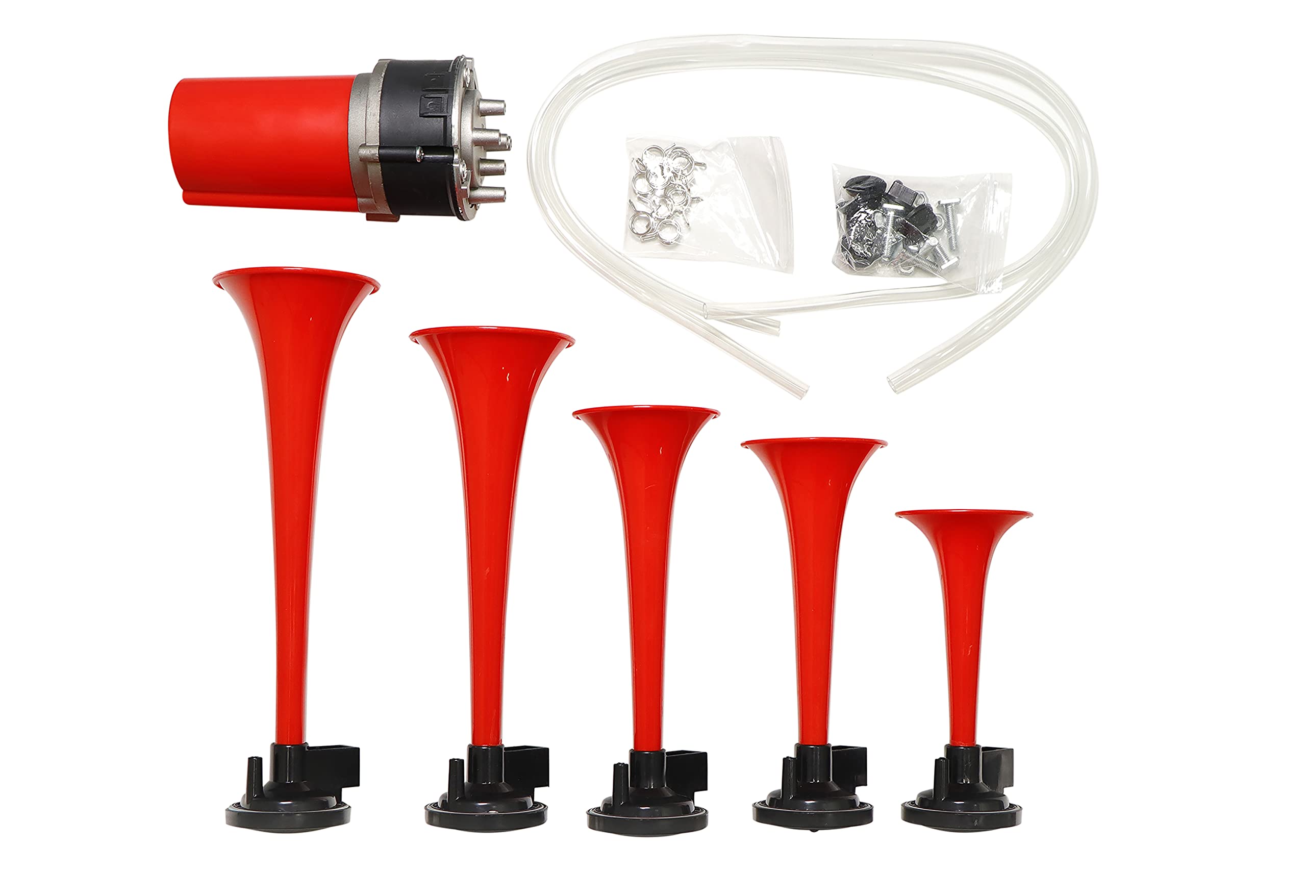 Streetwize BH2 La Cucuracha Musical Air Horn for Car, Van, Truck, Bus | Five Different Trumpet Tones, Easy Fit Kit