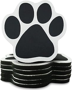 Pawtastic Padz Paw Shaped Absorbent Drink Coasters for Dog Lovers (Set of 6) - Soft, Non-Skid, Scratch Resistant Bottom - Indoor/Outdoor Use - Cute Dog Mom Gifts & Home Decor Table Gift Set
