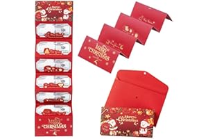 Christmas Money Holder with 6 Slots Xmas Gift Card Holder,Christmas Cash Gift Envelopes,Creative Christmas Card Surprise Enve