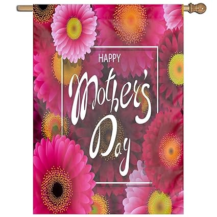 Amazon Com Zrrttg Mother Day House Flag Initial Large Banner 28