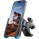 Lamicall Motorcycle Bike Phone Mount - [1s Quick Release] Bike Cell Phone Holder Clip, Bicycle Scooter Handlebar Clamp, Gifts for iPhone 17 16 15 14 Pro Max, Galaxy S25 S24 Ultra, 4.7-7" Phones, Blue