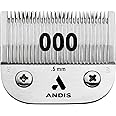 Andis 64073 Ultra Edge Detachable 0.5mm Clipper Blade - Built with Carbonized Steel, Close-Cutting Technology with Long Life Sharp Blades - Size 000 - 1/50-Inch Cut Length, Chrome