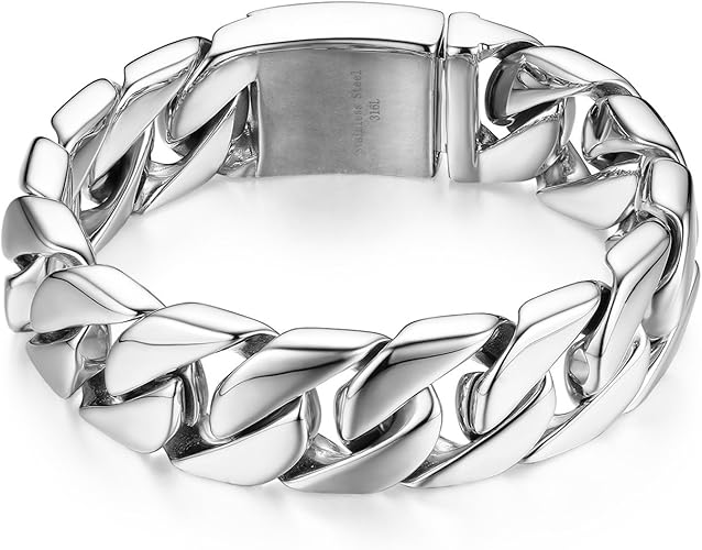 Amazon Jewelrywe ブレスレット メンズ パングル ステンレス シンプル 高級感 人気 カジュアル パック系 ロック系 アクセサリー シルバー 誕生日 記念日 親友 彼氏 ギフト ブレスレット 通販