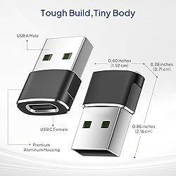 Elebase USB to USB C Adapter 4 Pack,USBC Female to