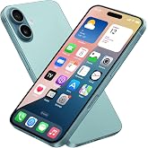 Dummy Fake Phone Model, Looks Like The RealPhone Compatible withPhone 16 Pro Max, for Cellphone Store Display or Send a ToyPhone for Kids (16,Teal, The Screen is Printed with Patterns)