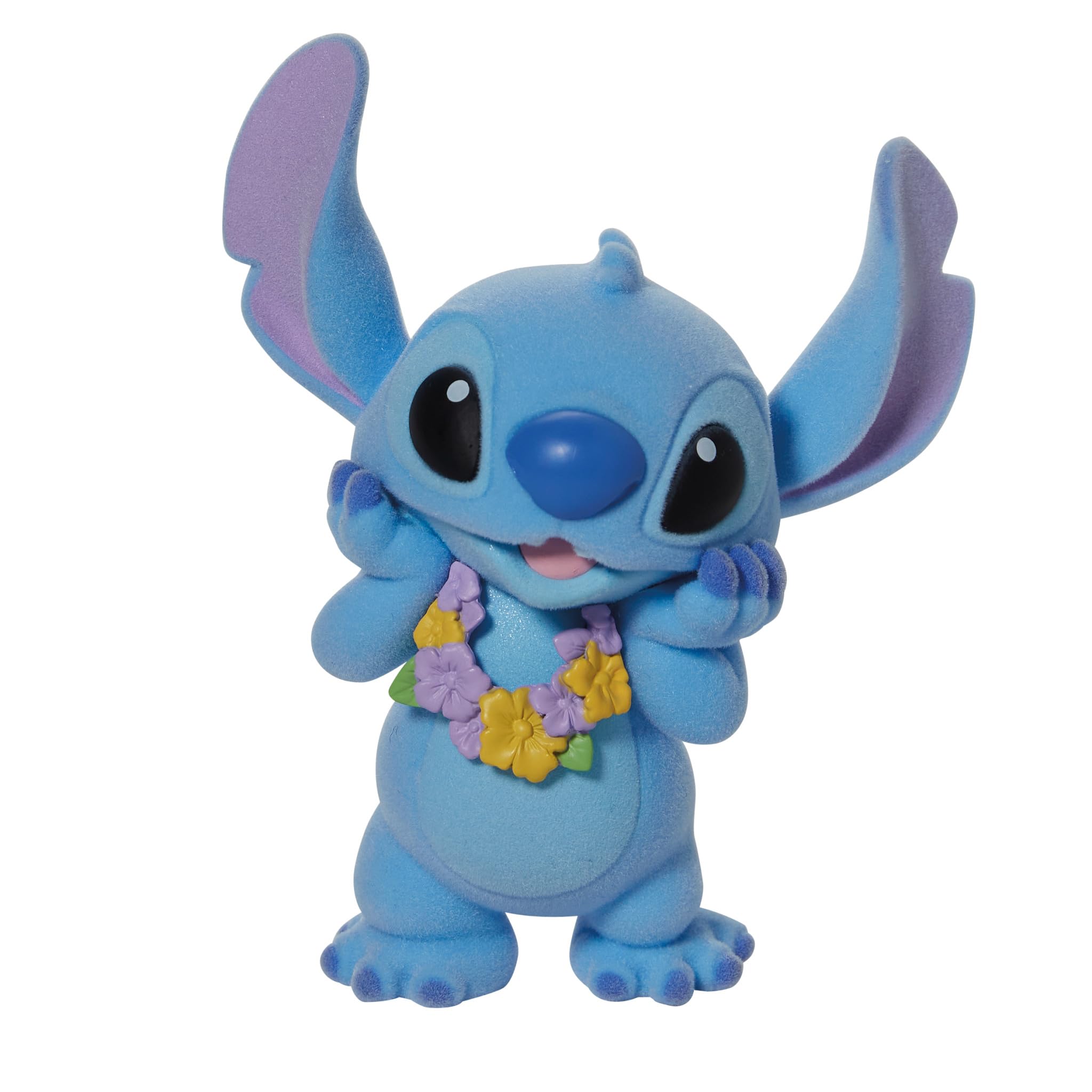 Photo 1 of Enesco Grand Jester Studios Disney Lilo and Stitch Hawaiian Lei Flocked Figurine, 3.5 Inch, Blue