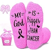 HAPPYPOP Breast Cancer Gifts - Women Socks for Cancer Survivors Chemo Care Comfort Patient