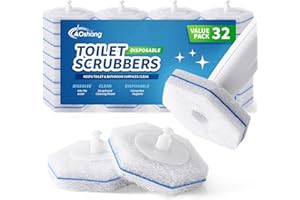 oshang Toilet Cleaner Refills, Toilet Refill Pads, Disposable Toilet Brush Heads for Toilet and Bathroom Cleaning, Compatible with Clorox Toilet Brush (32 Count)