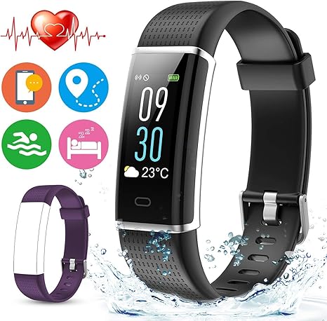 ABOX Fitness Tracker HR Pulsera Pulsómetro Podómetro de Pulsera ...