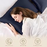 ZIMASILK 100% Mulberry Silk Pillowcase 19 Momme 6A Navy 50x75 cm view 4