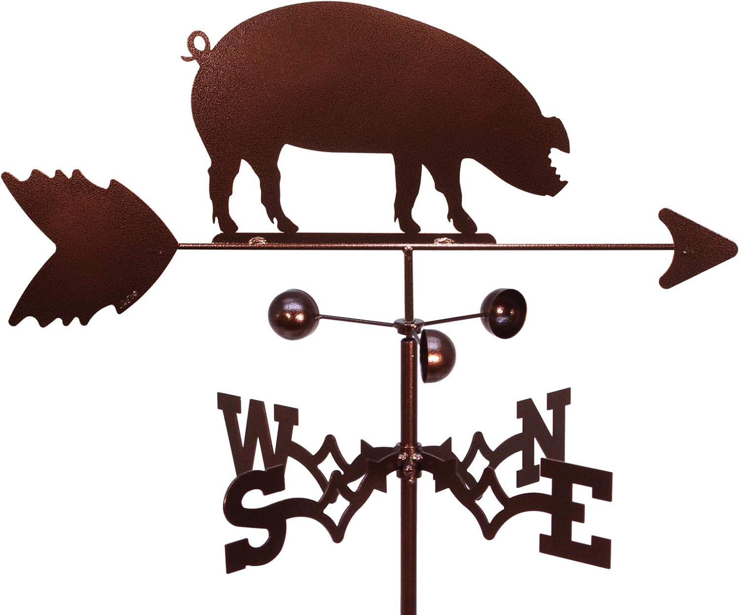 Weathervanes - SWEN Products Pig HOG Piggy Weathervane (Adjustable Mount Included)