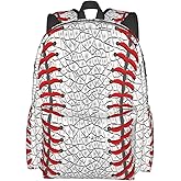 Droerfes Baseball Backpack School Bag Lightweight Bookbag Laptop Travel Daypack For Kids Girls Boys Teens