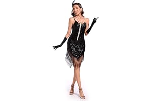 Pixiemain Women's 1920s Flapper Sequin Fancy Costume Dress For Great Gatsby Theme Party Dress