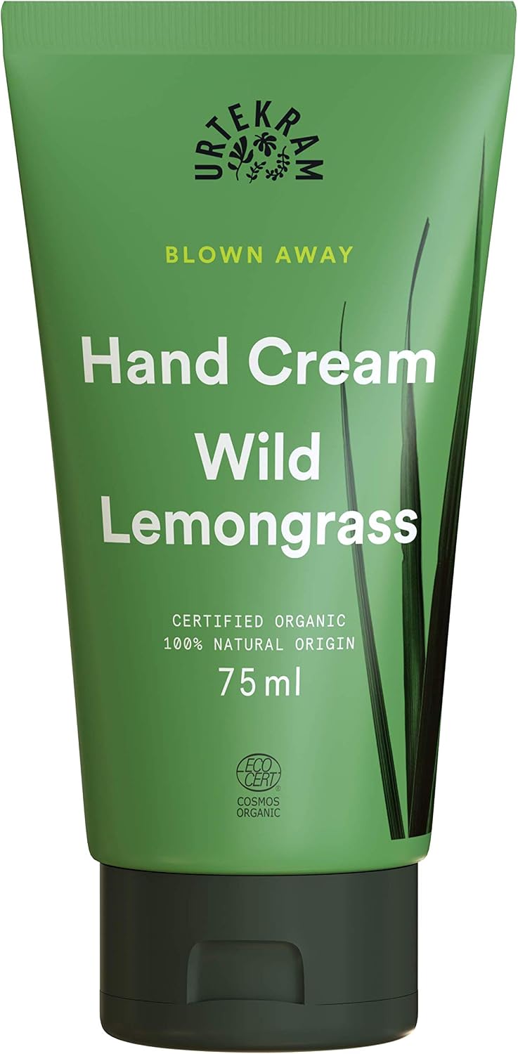 Urtekram Hand Cream - Wild Lemongrass - All Skin Types - 75 ml, Vegan, Organic, Moisturizing, Natural Origin