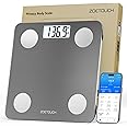 ZOETOUCH Smart Bathroom Scale for Body Weight, Digital Weighing Scale with BMI, Body Fat, Muscle Mass, Bluetooth Machine for People, Work with App, 14 Body Composition Analyzer