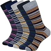 HHX YONLEE Dress Socks 5/6/10 Pairs Crew Argyle Colorful Cotton Novelty Casual Happy Fun