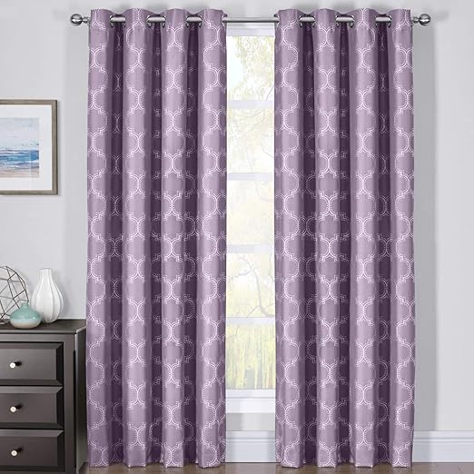 Amazon Com Royal Bedding Alana Purple Curtains Top Grommet 100
