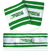 Super Fly Goods Sweatbands Pickleball Golf Tennis Great Gift or for Your Sports or Team Wristband Sports Band Set Including Towel Wrist and Head Sweatbands