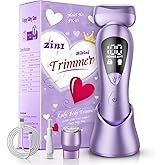 rategist Cordless Electric Razors for Women: Rechargeable Painless Bikini Trimmer for Body Hair - IPX7 Waterproof Shaver with LED Display for Face/Underarm/Leg Deep Purple