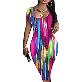 Nimsruc Womens Summer Casual Sexy Short Sleeve Bodycon Dress Basic Pencil Midi Club Dresses