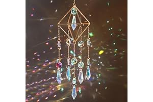 HYBEADS Crystal Suncatcher, Window Suncatcher Prism Hanging Sun Catcher Outdoor Indoor Decor Gift for Mom Christmas Stocking Sutffers Home Decor