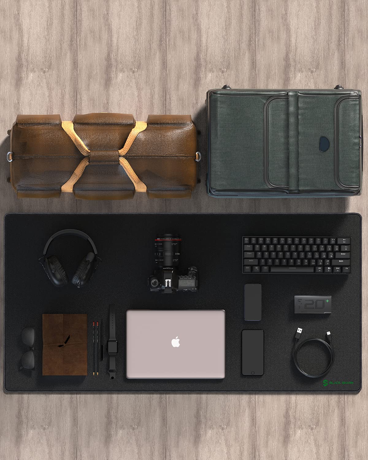 Black Shark Gaming Mauspad XXL 1200 x 600 mm Übergröße groß Mousepad XXL mit wasserdichter Oberfläche Mouse Pad mit Rutschfester Gummiunterseite Gaming Zubehör Manta P4 7