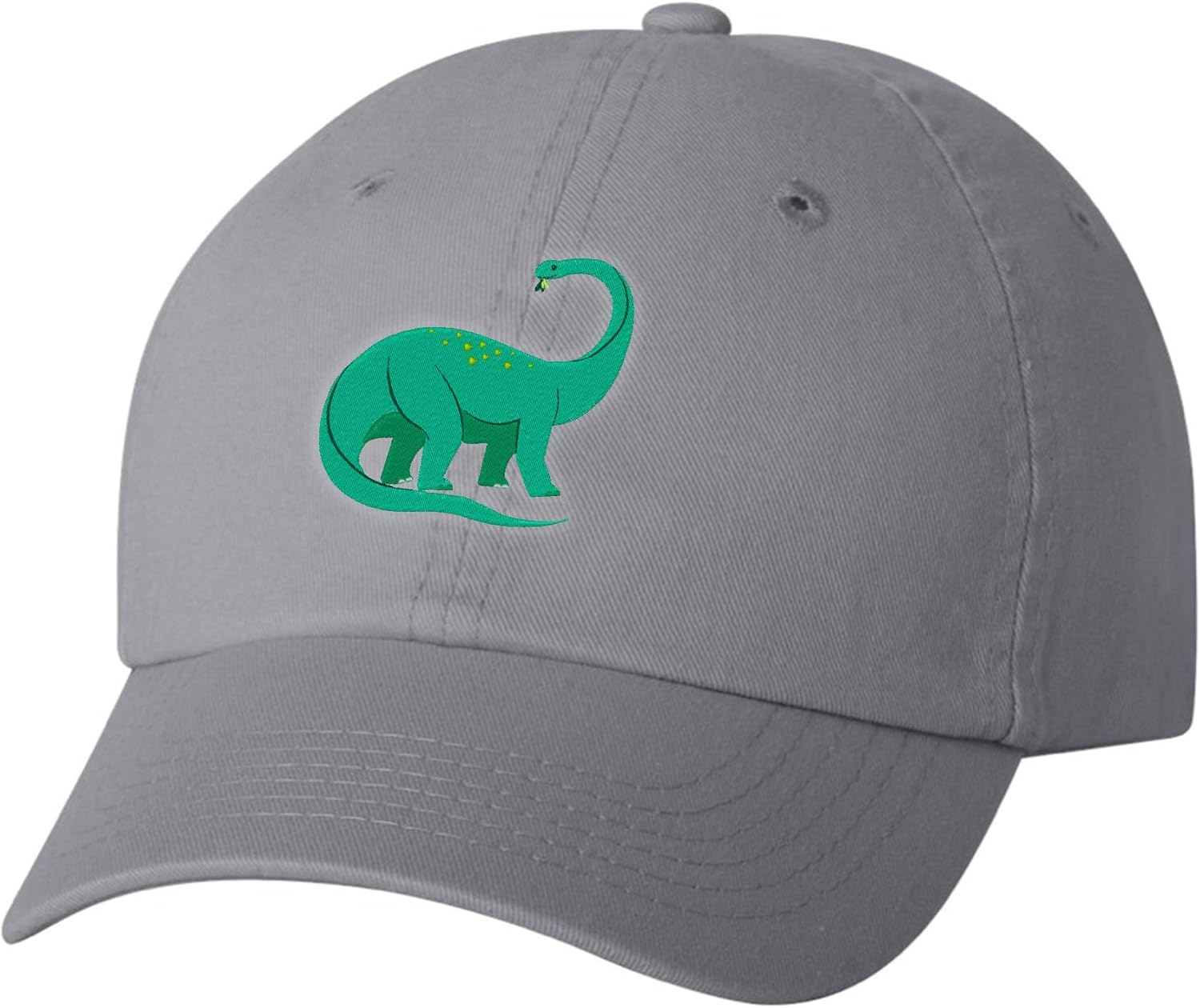 A Dash of Chic Boys Dinosaur Dad Hat, Grey Baseball Hat for Birthday Little Kids Dino Cap