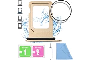 ASDAWN Replacement for iPhone 13 Pro Max SIM Card Slot Tray Holder Compatible with iPhone 13 Pro SIM Card Tray Slot Waterproof Rubber Ring and SIM pin(Single Sim Version)(Gold)