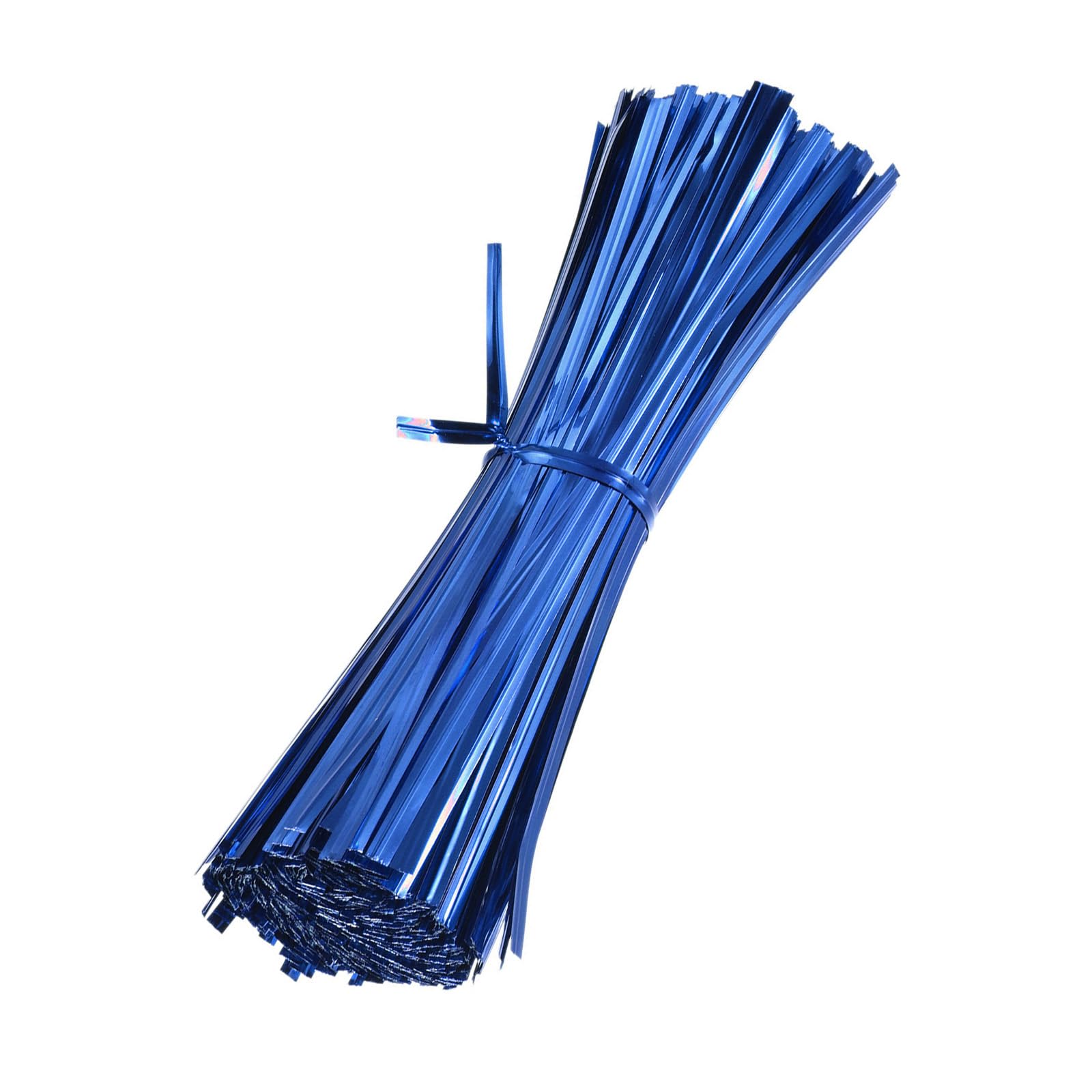 M METERXITY 750-Pack Metal Twist Ties, 15cm Metallic Twists Tie for Christmas/Party Decoration/Garden Plant/Gift Wrapping/Bread/Cake/Pops Candy Bags, Reusable Twisty-Ties [Blue]