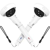 Controllers Extensions for Meta Quest 2 Long Arms Controller Grips for Oculus Quest 2 Gorilla Tag Beat Saber Handles Attachment Waterproof Silicone Covers VR Accessories, White