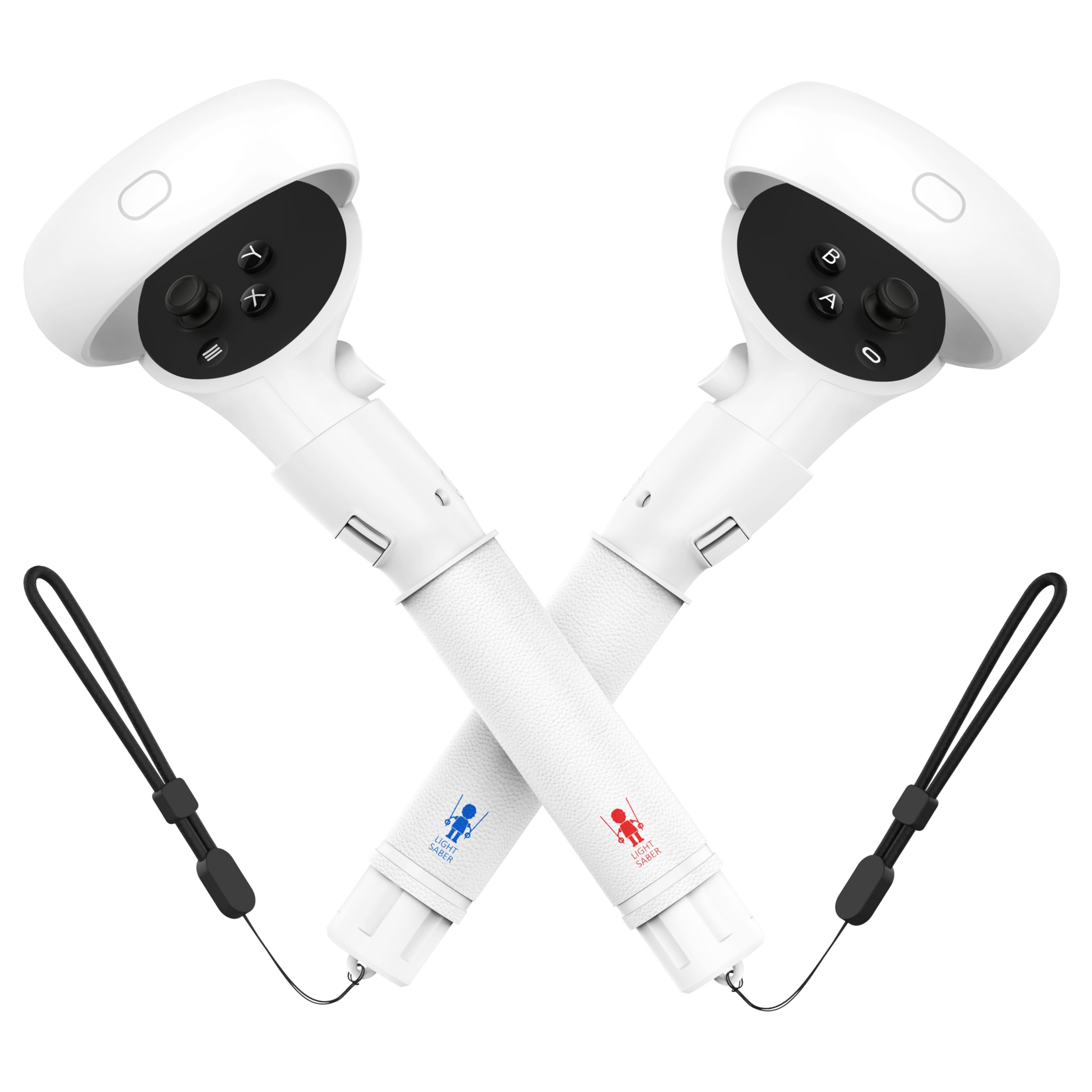 Controllers Extensions for Meta Quest 2 Long Arms Controller Grips for Oculus Quest 2 Gorilla Tag Beat Saber Handles Attachment Waterproof Silicone Covers VR Accessories, White