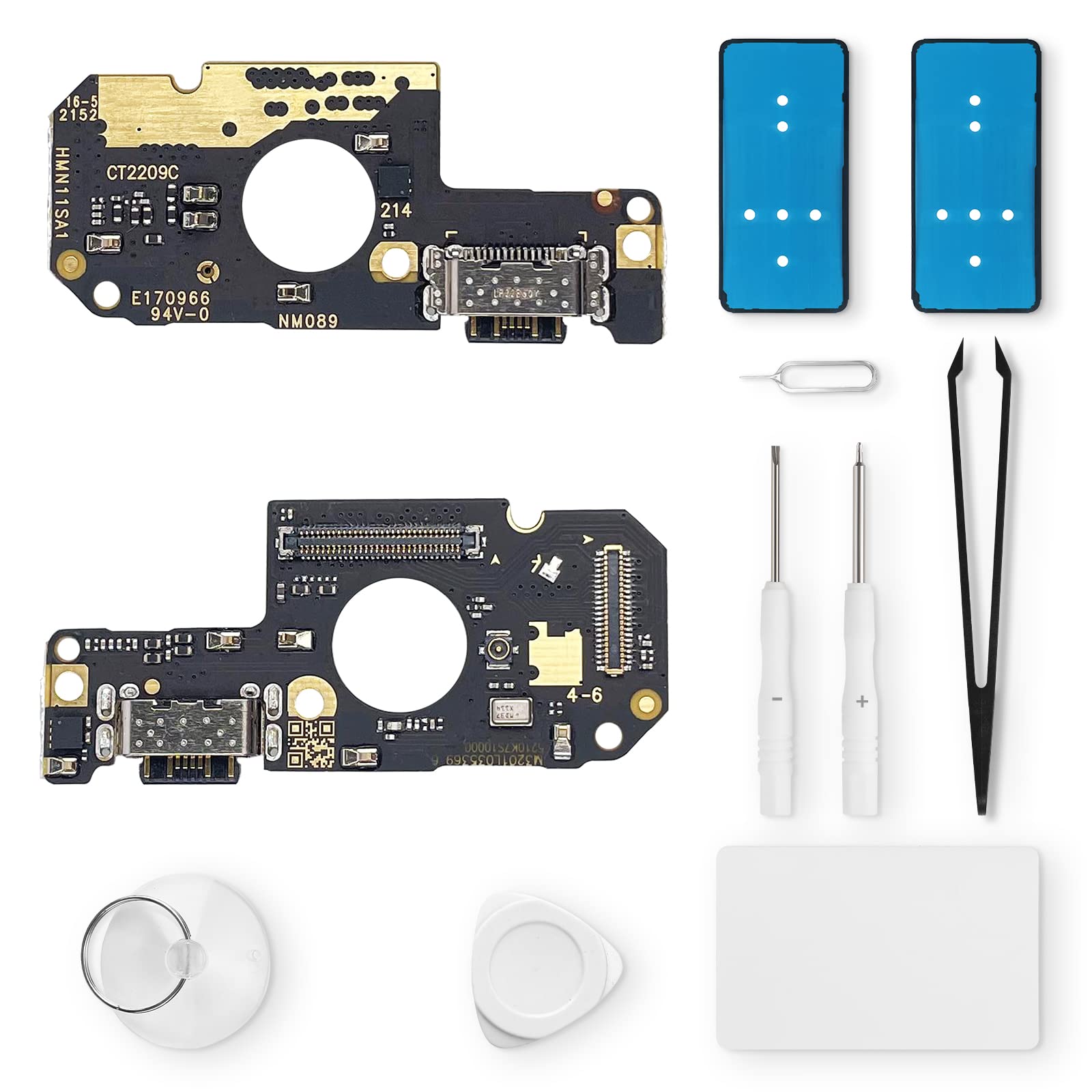 Eonpam Charging Port Replacement for Xiaomi Redmi Note 11S 4G/Note 11 5G/Note 12S Charger Port Microphone Headphone Jack with Repair Kit