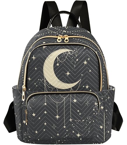 Tarot Boho Moon Backpack Purse for Women Quilted Mini Fashion Backpacks S
