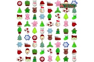 QINGQIU 72 PCS Christmas Mochi Squishy Toys Squishies Christmas Toys for Kids Girls Boys Toddlers Christmas Party Favors Stocking Stuffers Gifts