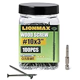 LIONMAX Deck Screws 3 Inch, Wood Screws #10 x