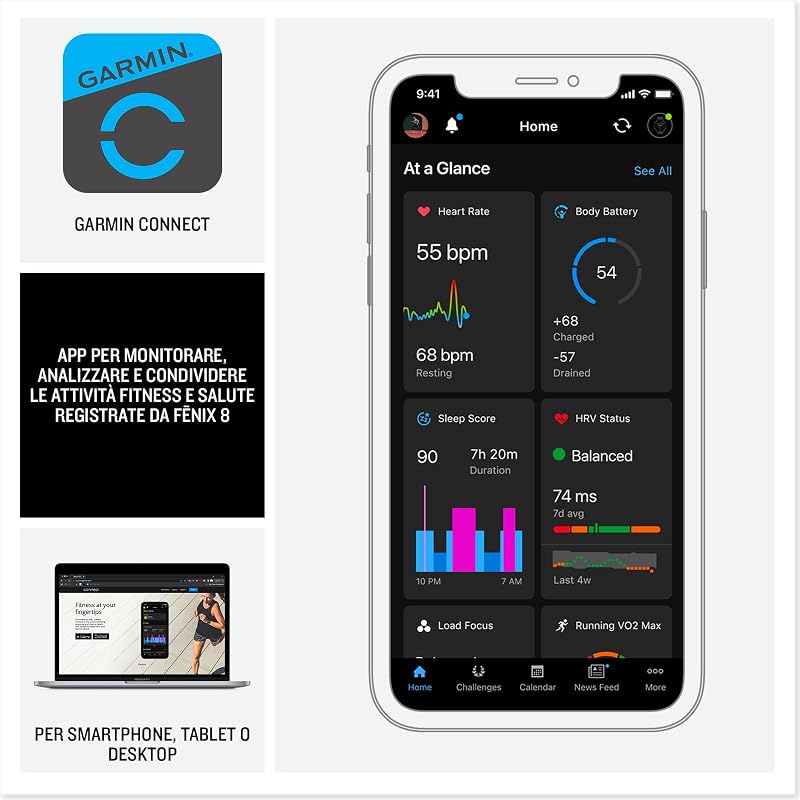 fēnix 8, 47mm, Smartwatch GPS Premium Multisport, Slate Grey